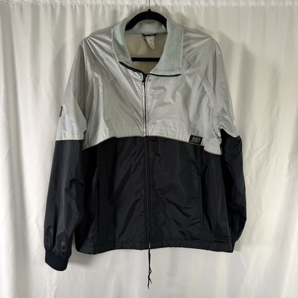 frank shorter Other - Frank Shorter Gore-Tex Jacket Men's Large Grey Black Full Zip Breathable Hooded